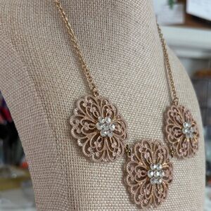 Icing Gold Floral Statement Necklace